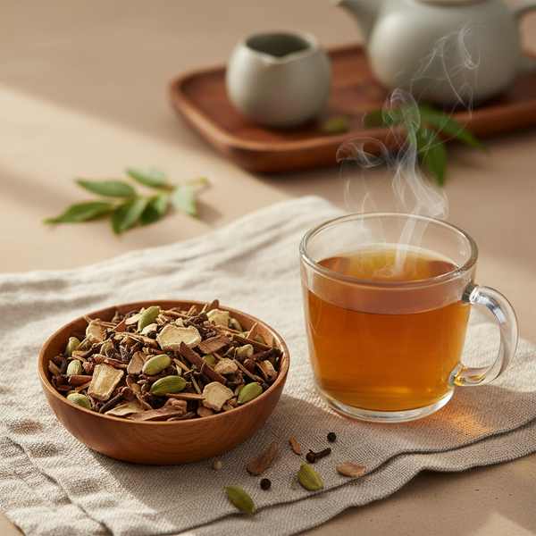 Organic Ashwagandha Chai Herbal Tea Lifestyle Image